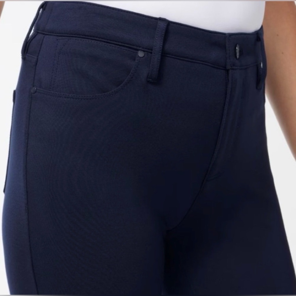NWT Women's Chico's Size 0 TALL (US 4 Tall) Ponte 5 Pocket Slim Pants Navy Blue - Picture 6 of 6